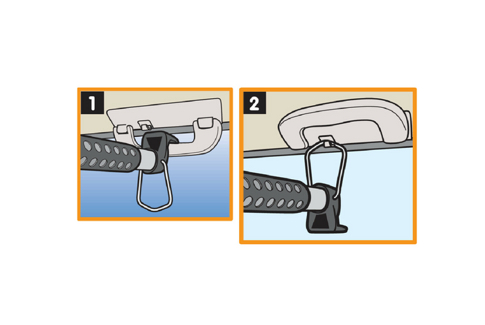 Appendiabiti per auto LAMP estensibile 90-160cm
