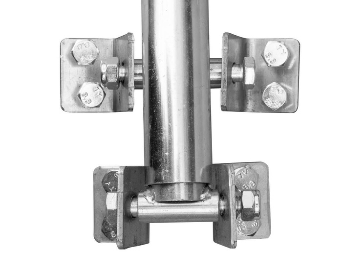 Sollevatore a manovella UNITRAILER con maniglie per ribaltare e scaricare un rimorchio per auto da 1000 kg 500-865 mm