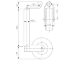 Ruota di appoggio WINTERHOFF ST60-V-255SB 400 kg 60 mm 525-755 mm