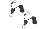 Set di due verricelli a fune metallica ProPlus 320054, paranco a fune con cricchetto, 2,5 m, 68 kg