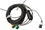 PRESA MANTES cablaggio elettrico per rimorchio per installazione 4,7 m 7 PIN connettore a baionetta 2x 5 PIN + 2x 2 PIN