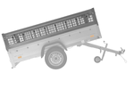 Set di sovrasponde grigliate per rimorchio Unitrailer Garden Trailer 230 kipp
