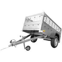 Rimorchio leggero Unitrailer Garden Trailer 200 kipp (new) con ruotino e sovrasponde a rete