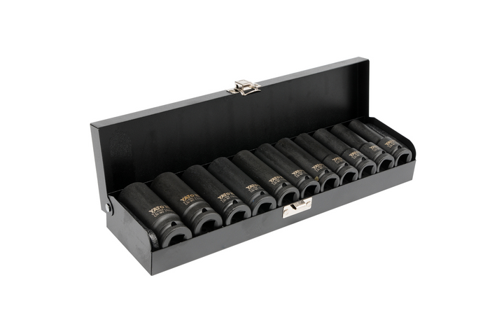 Bussole a percussione lunghe YATO YT-1054 Bussole da 1/2" 11 pezzi.