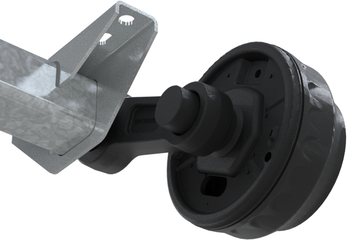 Assale frenato KNOTT VGB15M/MV per rimorchio/carro attrezzi 1500kg 1300mm 1770mm 5x112