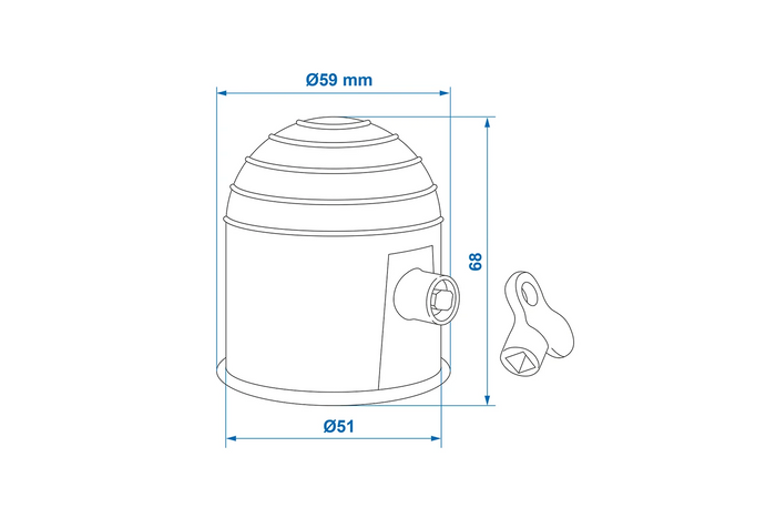 ProPlus 344162 Copertura per sfera di traino nera con serratura