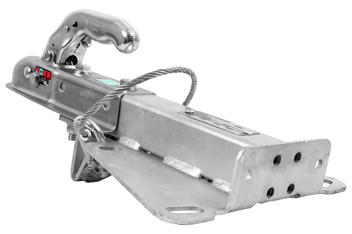 Gancio di traino KNOTT K7.5-H+KZE7.5 con supporto e cavo per rimorchio da 750 kg con timone a V.