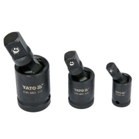 YATO YT-10643 Set giunti a impatto 1/4", 3/8", 1/2" 3 pezzi.