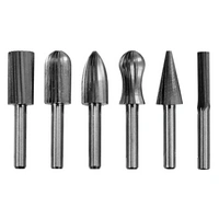 Set di frese YATO YT-61711 per metallo, attacco da 6 mm per smerigliatrice diritta, 6 pezzi