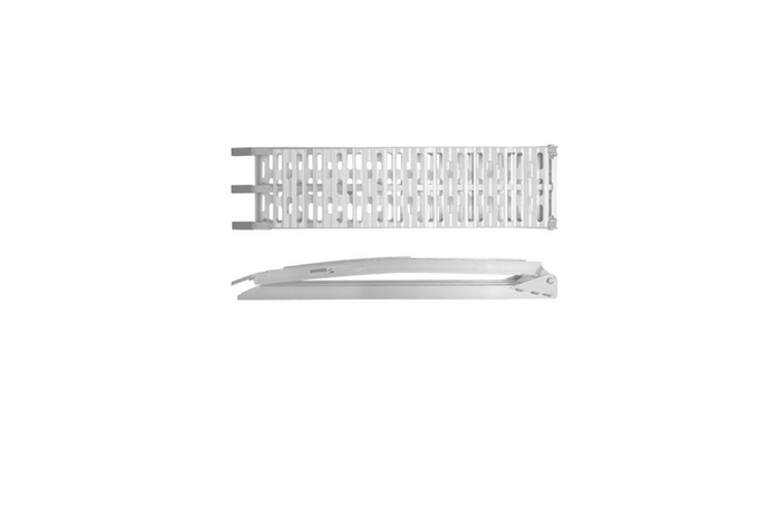 UNITRAILER ALR003 rampa pieghevole in alluminio per rimorchio 221 cm 340 kg con cinghia e supporto