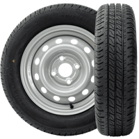 Set di due ruote per rimorchi UNITRAILER / TEMARED / CRESCI / ELLEBI / NOVATECNO LINGLONG TIRES 155/70 R13 75N UNITRAILER RIMS 4Jx13" 4x100 ET:30