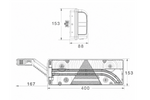 Fanale posteriore a baionetta ASPÖCK EUROPOINT III 7PIN ASS2 con clacson 7 funzioni destro