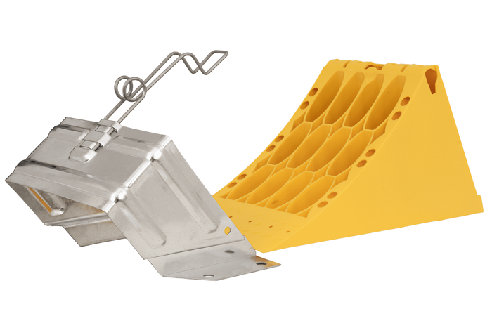 Cuneo per ruote E53 con staffa di montaggio LOKHEN h: 225 mm