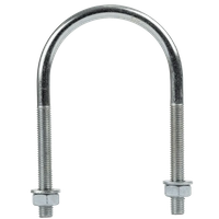 Morsetto tondo M10 con dadi e rondelle 77/138