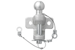 ProPlus 341216V01 gancio di traino a doppia funzione con sfera, 50 mm, portata 3500 kg