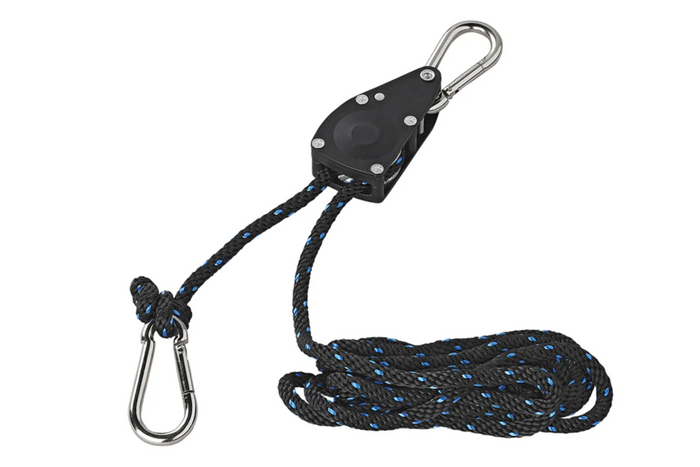 Set di due verricelli a fune metallica ProPlus 320054V01, paranco a fune con cricchetto, 2,5 m, 136 kg