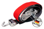 Set di quattro cinghie di trasporto per rimorchi HEFFA CARLINE 130, cinghie di fissaggio ruote 2,8 m/50 mm/5 t VDI 2700