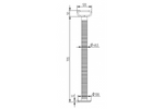 Supporto fisso con tubo corrugato KNOTT 6D6585.001 per rimorchio da 800 kg 48 mm 705 mm