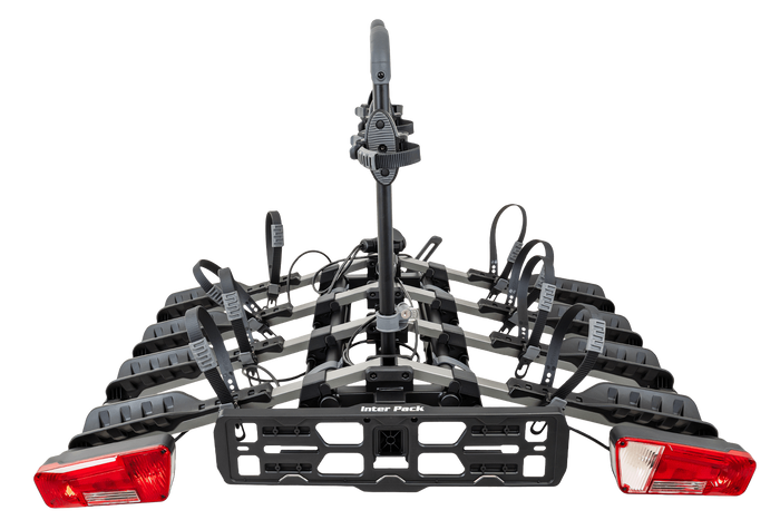 Portabici da gancio traino Inter Pack New Spider 4 per 4 biciclette