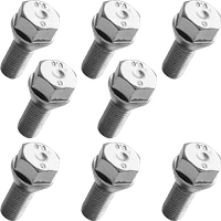 Set di 8 viti coniche con flangia per assale non frenato fino a 750 kg