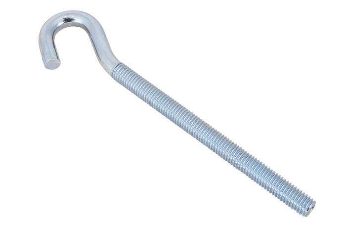 Gancio da cantiere DROMET HZ M8x140 con estremità aperta (piegata)
