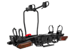 Inter Pack Velox 2 LED - portabici pieghevole da gancio traino per 2 biciclette con luci a LED (nero)