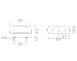 Luce targa piccolo carello rimorchio Aspöck Regpoint 12V DC/0,8m