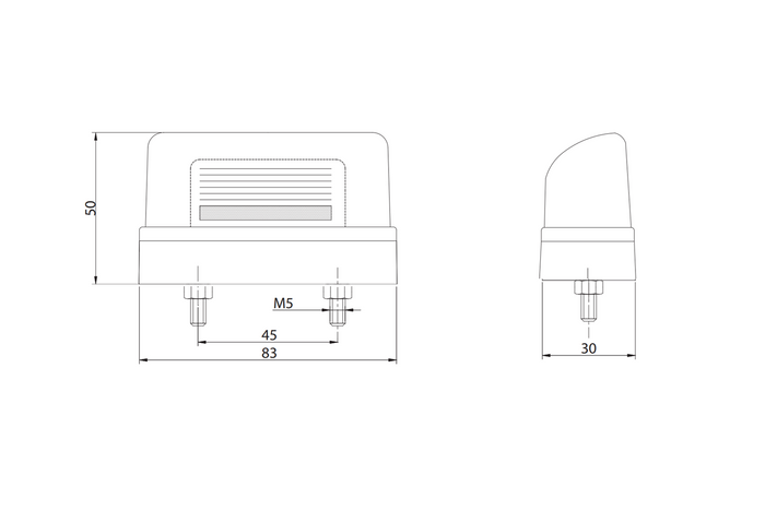 Luce targa FRISTOM FT-022 su base alta