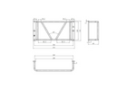 Griglia protettiva per fanale posteriore UNITRAILER, copertura fanale posteriore nera 260x125x70mm
