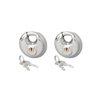 Set di due lucchetti rotondi ProPlus 341319S, con disco, 70 mm