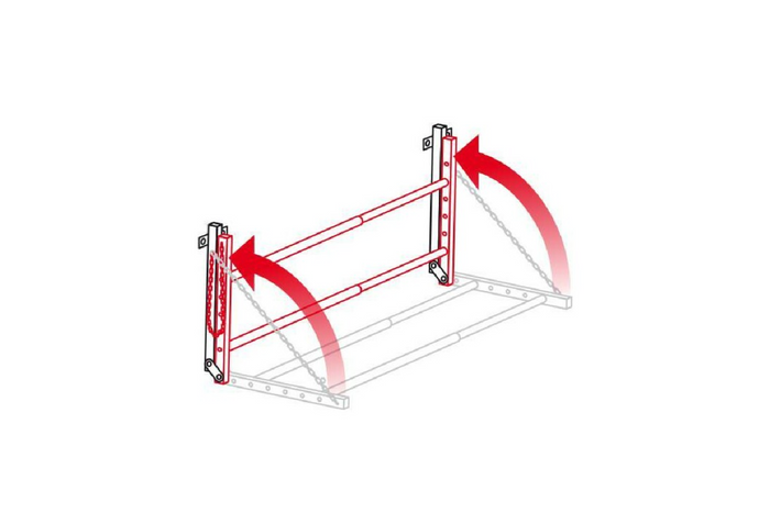 Supporto per cerchioni e pneumatici LAMP regolabile da parete per ruote