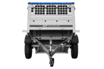 Rimorchio monoasse 200x106 UNITRAILER GARDEN 200 KIPP con sponde in rete e telone blu