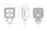 Lampada di sicurezza a LED WAŚ 2243 W267, luce di segnalazione blu