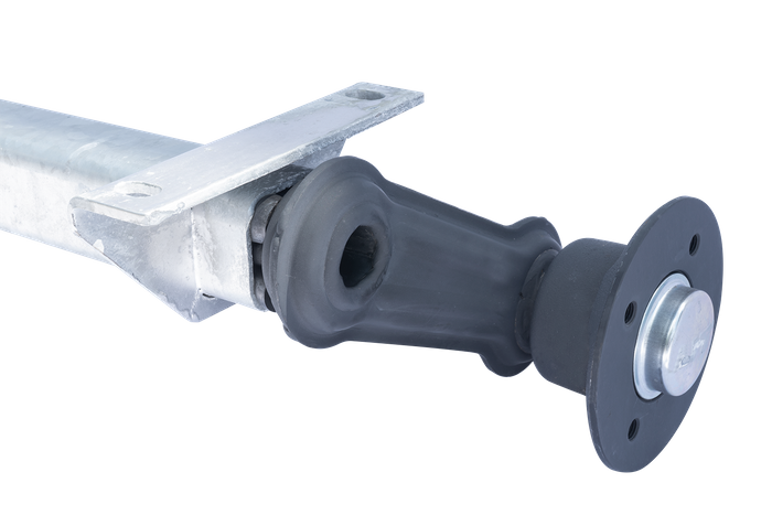 Asse KNOTT VG7-L non frenato per rimorchio 750kg 1125mm 1615mm 4x100