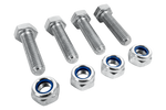 Set di 4 bulloni esagonali M8x30 e 4 dadi autobloccanti M8 MARCOPOL, classe di vite 5.8 DIN933
