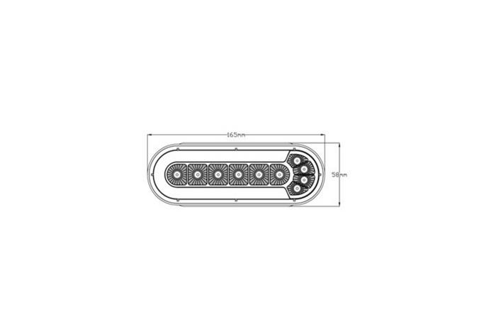 Faro posteriore a LED TruckLED L1873 con 4 funzioni, universale.