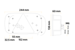 Luci posteriori ASPÖCK Multipoint III con attacco a baionetta a 5 pin e 7 funzioni (sinistra + destra)