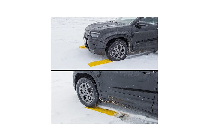 Mata antyposlizgowa podkłady pod koła kampera Grip System 740x225mm zestaw 2 szt.
