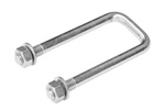 U-bolt quadrato con dadi e rondelle M12 130/42/130