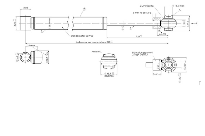 Ammortizzatore per repulsore AL-KO 251G 3000 kg 