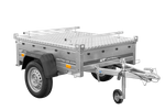 Rimorchio monoasse 150x106 UNITRAILER GARDEN 150 KIPP con copertura in alluminio
