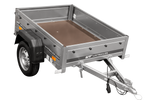 Rimorchio carrello leggero senza freni trasporto cose 750 kg Unitrailer Garden Trailer 150 kipp (new)