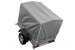 Rimorchio carello trasporto cose rimorchio leggero 750 kg Unitrailer Garden Trailer 150 kipp con ruotino centina e telo grigio