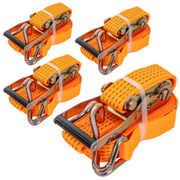 Set di quattro cinghie di trasporto UNITRAILER arancioni da 8 m/50 mm/5 t con tenditore