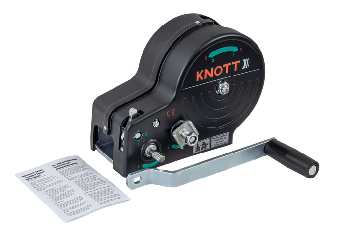Verricello manuale per rimorchio KNOTT 6X0017.311 900kg con cinghia
