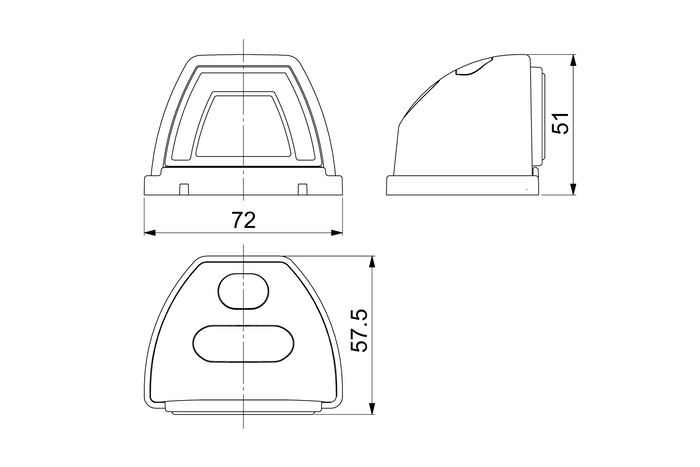 Faro anteriore a LED HORPOL LZD 3088 con 2 funzioni, universale.