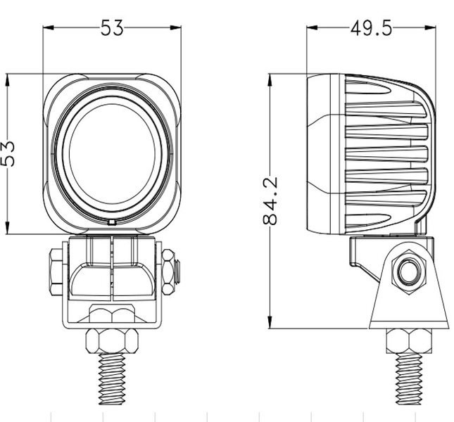 Riflettore per lampada da lavoro a LED TT TECHNOLOGY TT.13331 1xLED 800lm quadrato