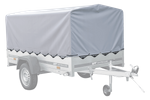 Telo di copertura per telaio H-800 UNITRAILER per rimorchio grigio 230x125cm GARDEN 230 KIPP