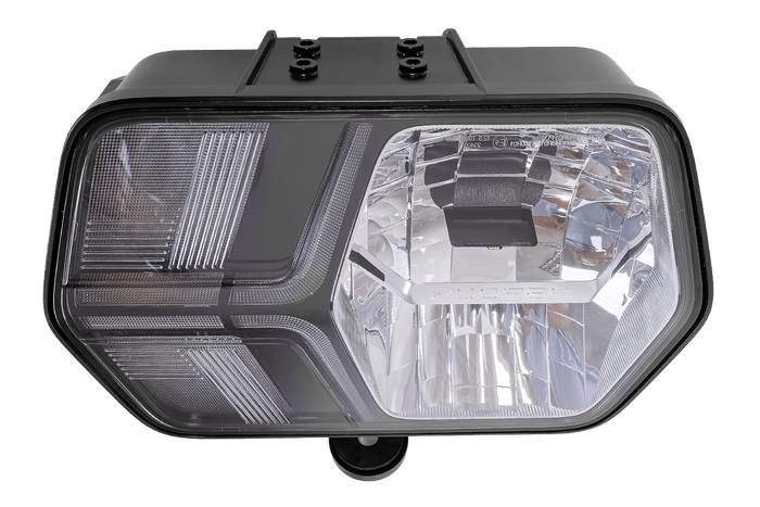 Faro anteriore a LED ASPÖCK LuxLED II con 7 funzioni, connettore DEUTSCH DT06-6S a 6 pin, lato destro.