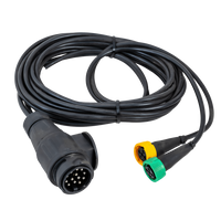 Impianto elettrico MANTES, cablaggio rimorchio, 4 m, spina a 13 pin, 2 baionette a 5 pin